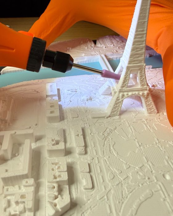 Detailing a model by hand